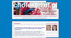 Desktop Screenshot of cholesterol.pl