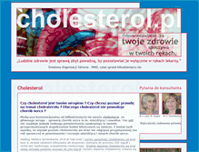 Tablet Screenshot of cholesterol.pl